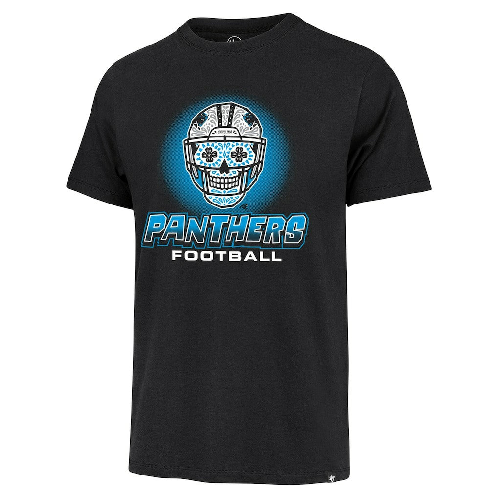 Carolina Panthers '47 Sugar Skull T-Shirt - Black T-shirts