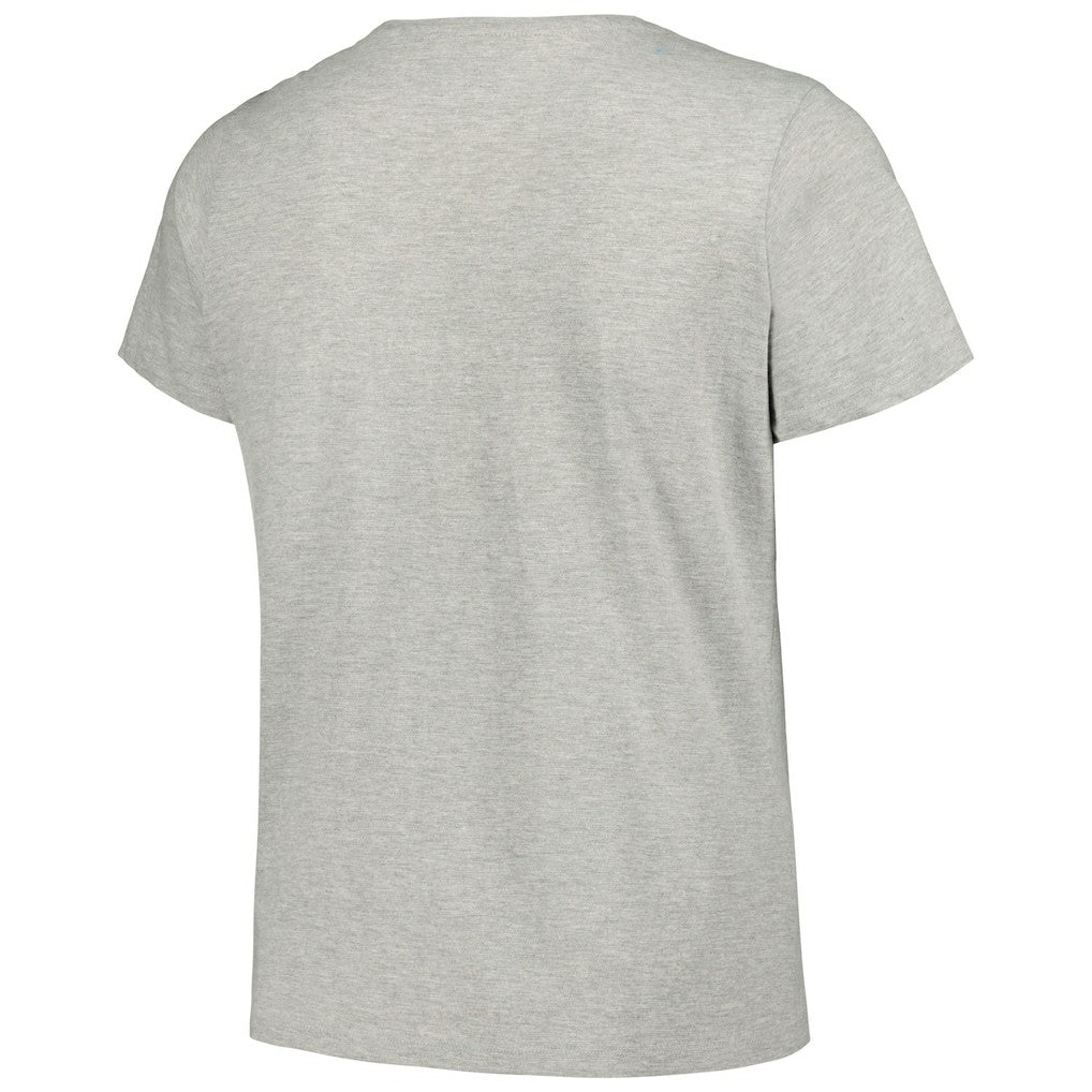 New Orleans Saints Women's Plus Size Arch Over Logo T-Shirt - Heather Gray T-shirts