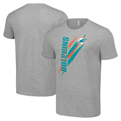 Miami Dolphins Starter Color Scratch T-Shirt - Heather Gray T-shirts