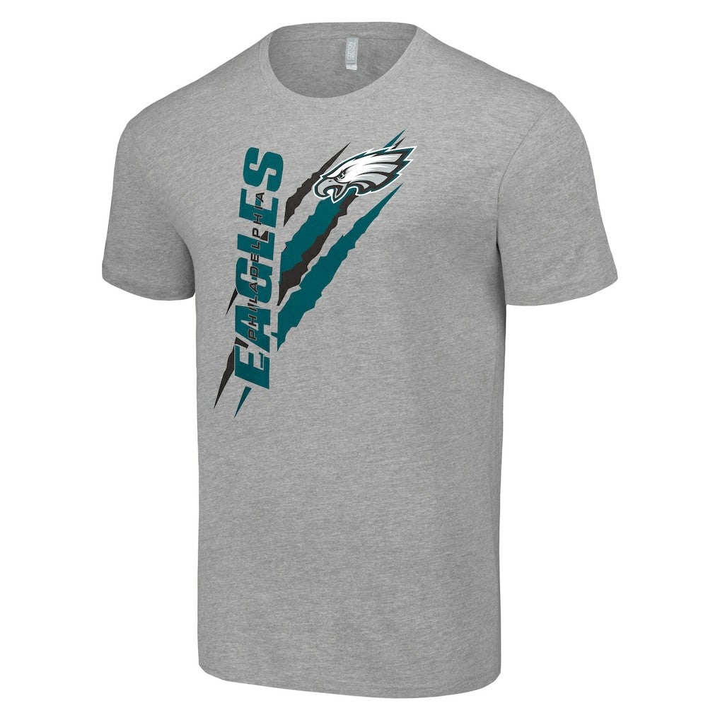 Philadelphia Eagles Starter Color Scratch T-Shirt - Heather Gray T-shirts