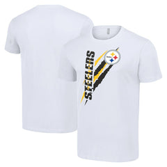 Pittsburgh Steelers Starter Color Scratch T-Shirt - White T-shirts