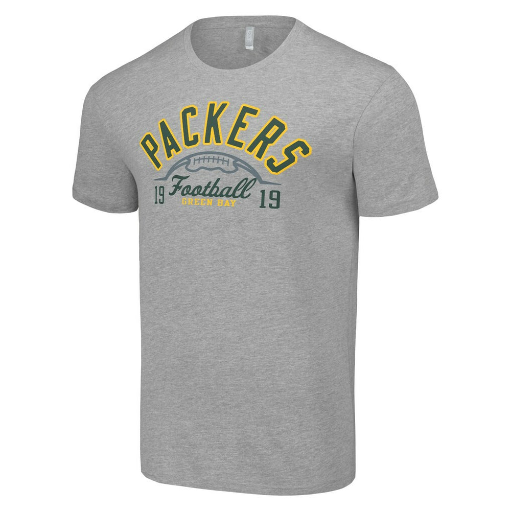 Green Bay Packers Starter Half Ball Team T-Shirt - Heather Gray T-shirts
