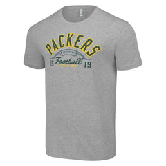 Green Bay Packers Starter Half Ball Team T-Shirt - Heather Gray T-shirts