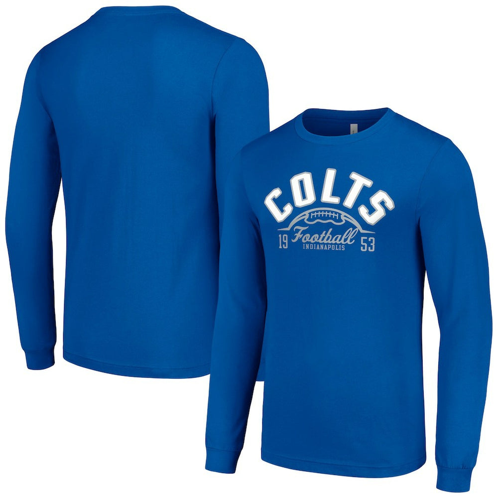 Indianapolis Colts Starter Half Ball Team Long Sleeve T-Shirt - Royal T-shirts