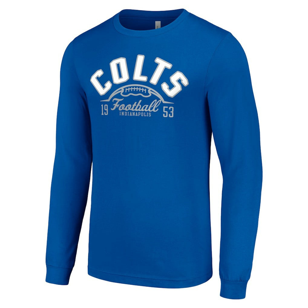 Indianapolis Colts Starter Half Ball Team Long Sleeve T-Shirt - Royal T-shirts