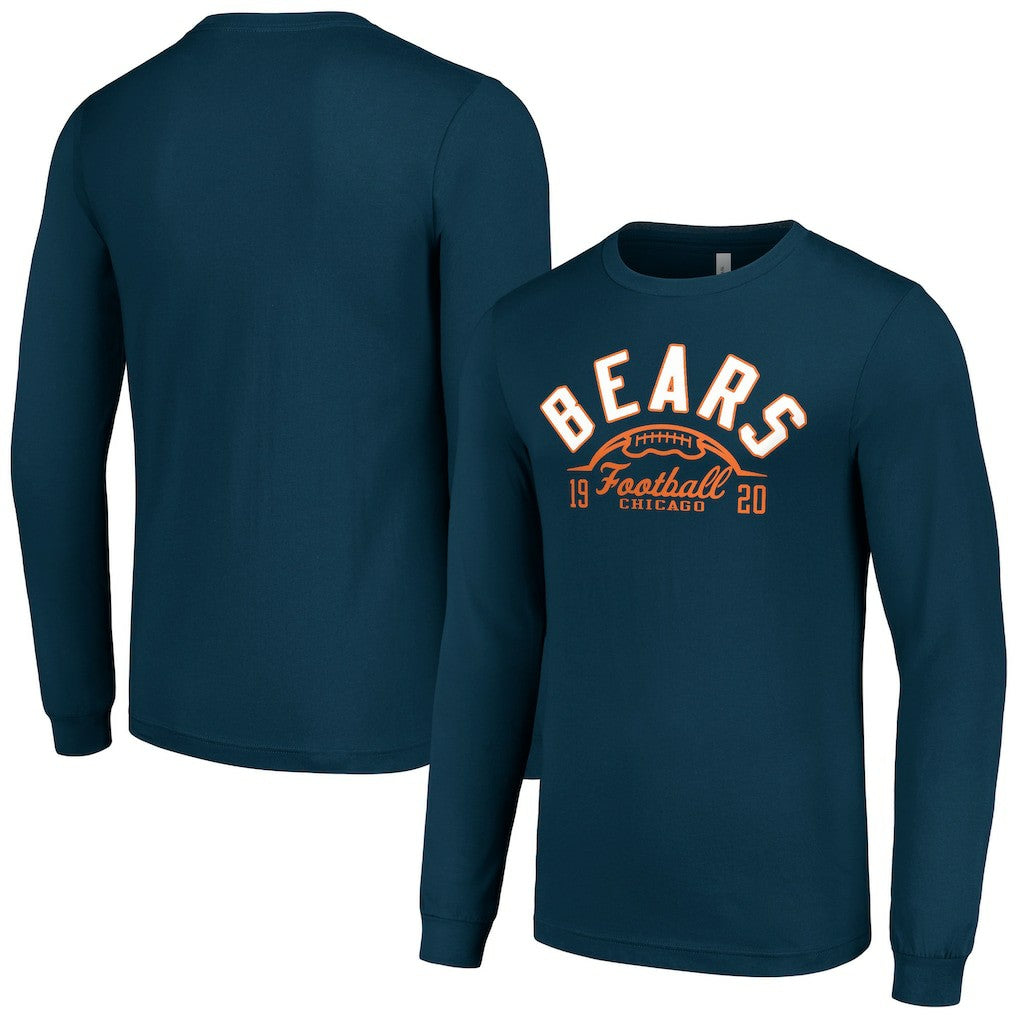 Chicago Bears Starter Half Ball Team Long Sleeve T-Shirt - Navy T-shirts