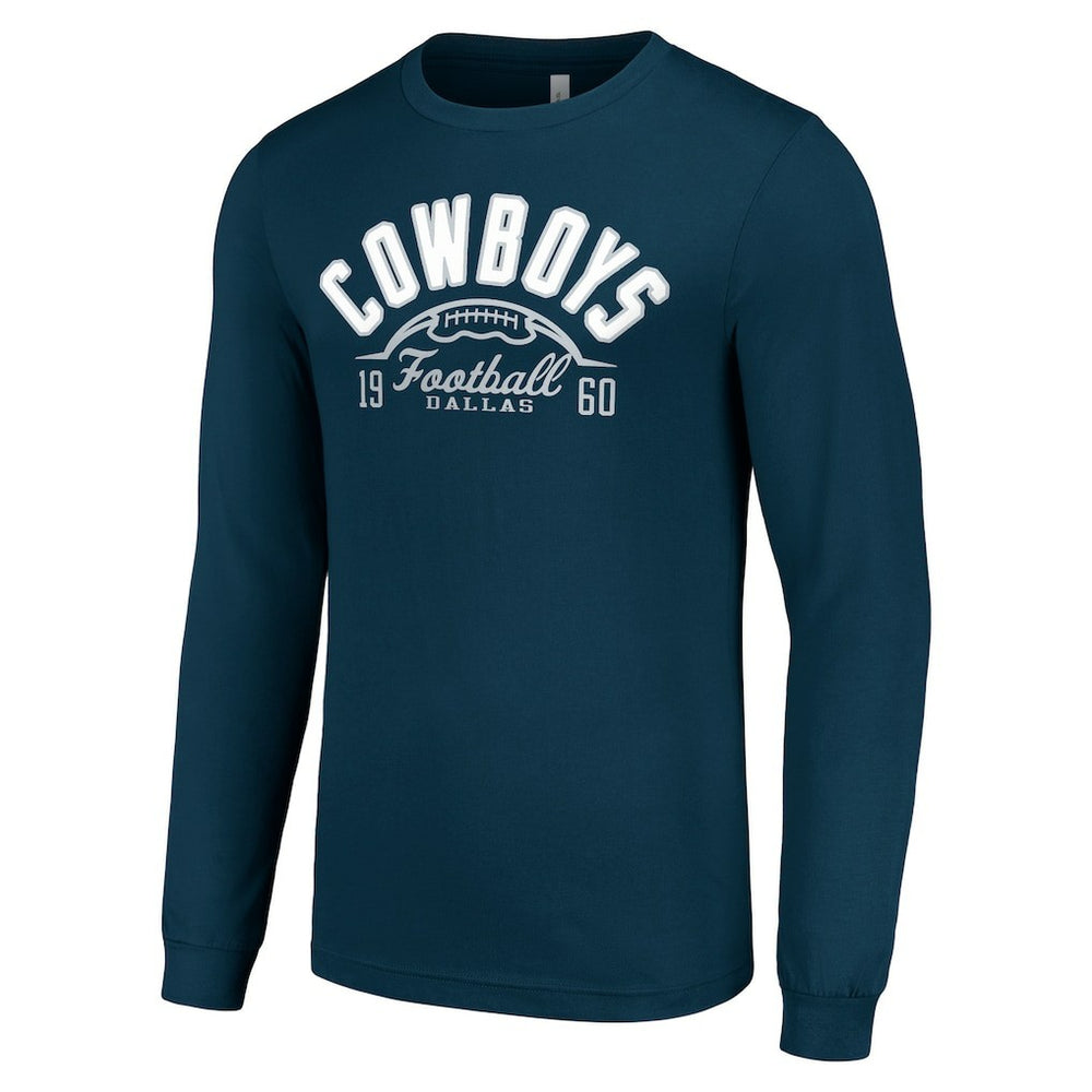 Dallas Cowboys Starter Half Ball Team Long Sleeve T-Shirt - Navy T-shirts