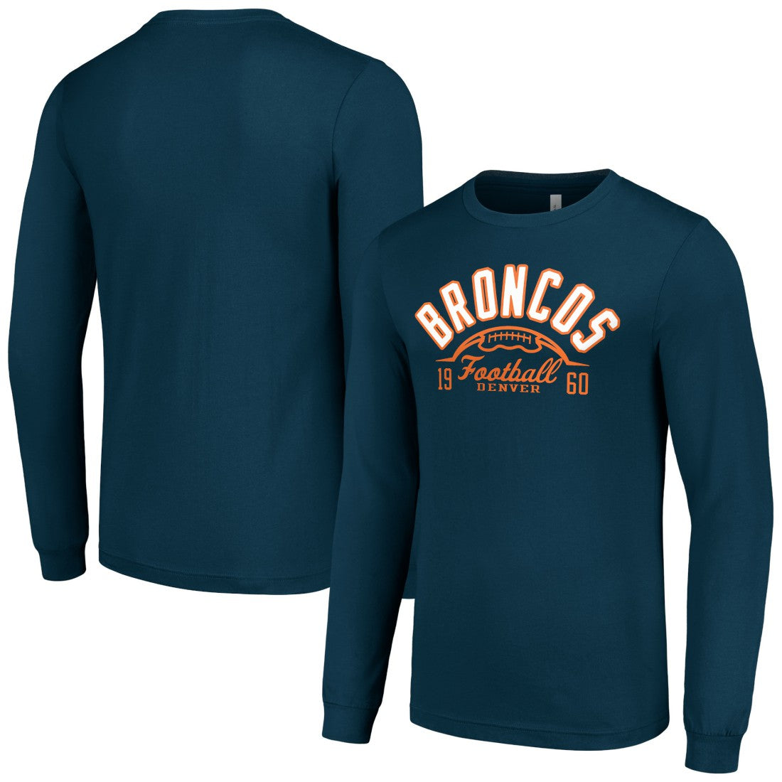 Denver Broncos Starter Half Ball Team Long Sleeve T-Shirt - Navy T-shirts