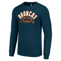 Denver Broncos Starter Half Ball Team Long Sleeve T-Shirt - Navy T-shirts