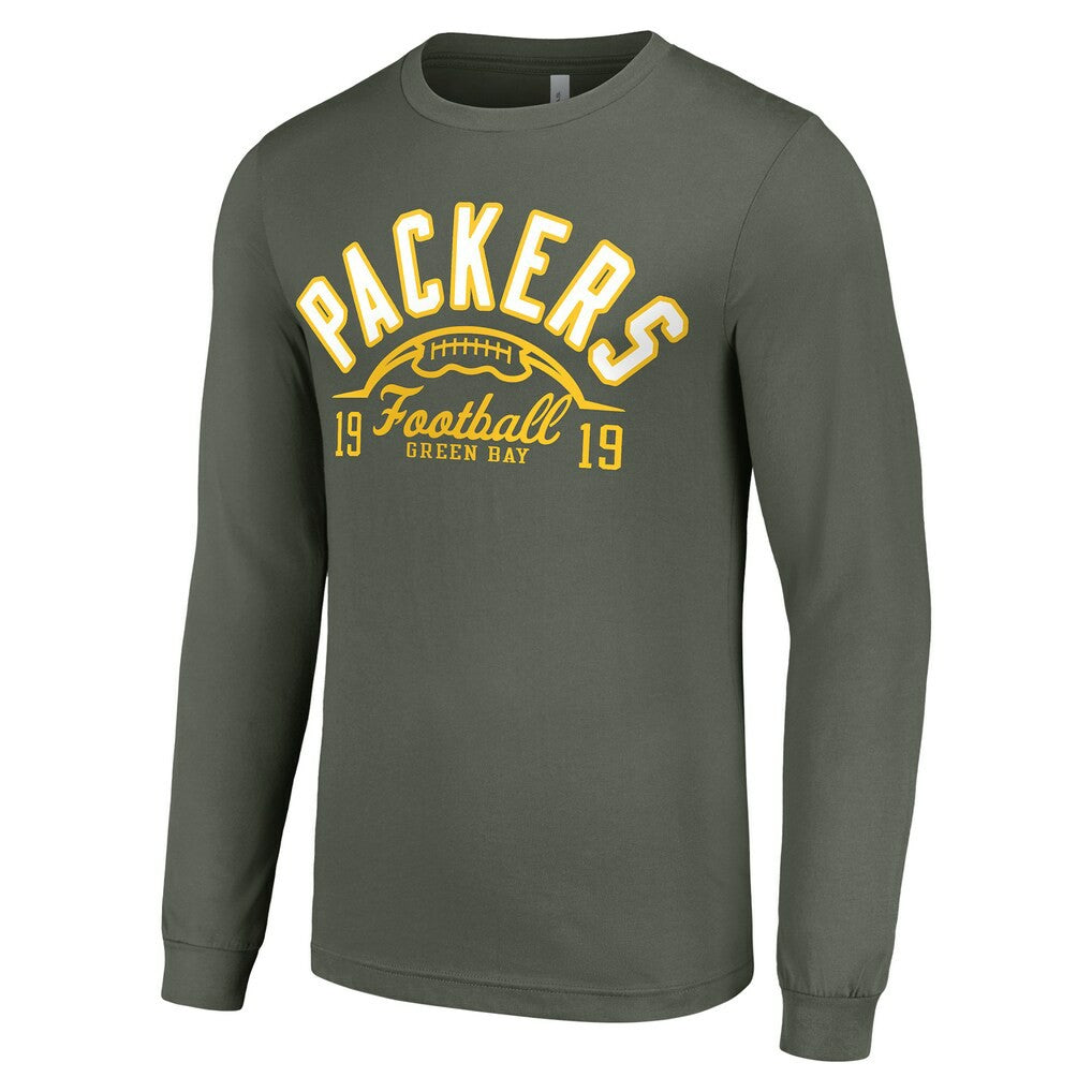 Green Bay Packers Starter Half Ball Team Long Sleeve T-Shirt - Green T-shirts