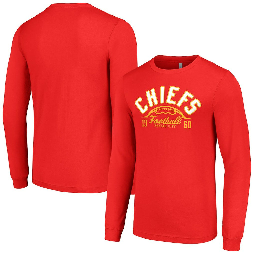 Kansas City Chiefs Starter Half Ball Team Long Sleeve T-Shirt - Red T-shirts