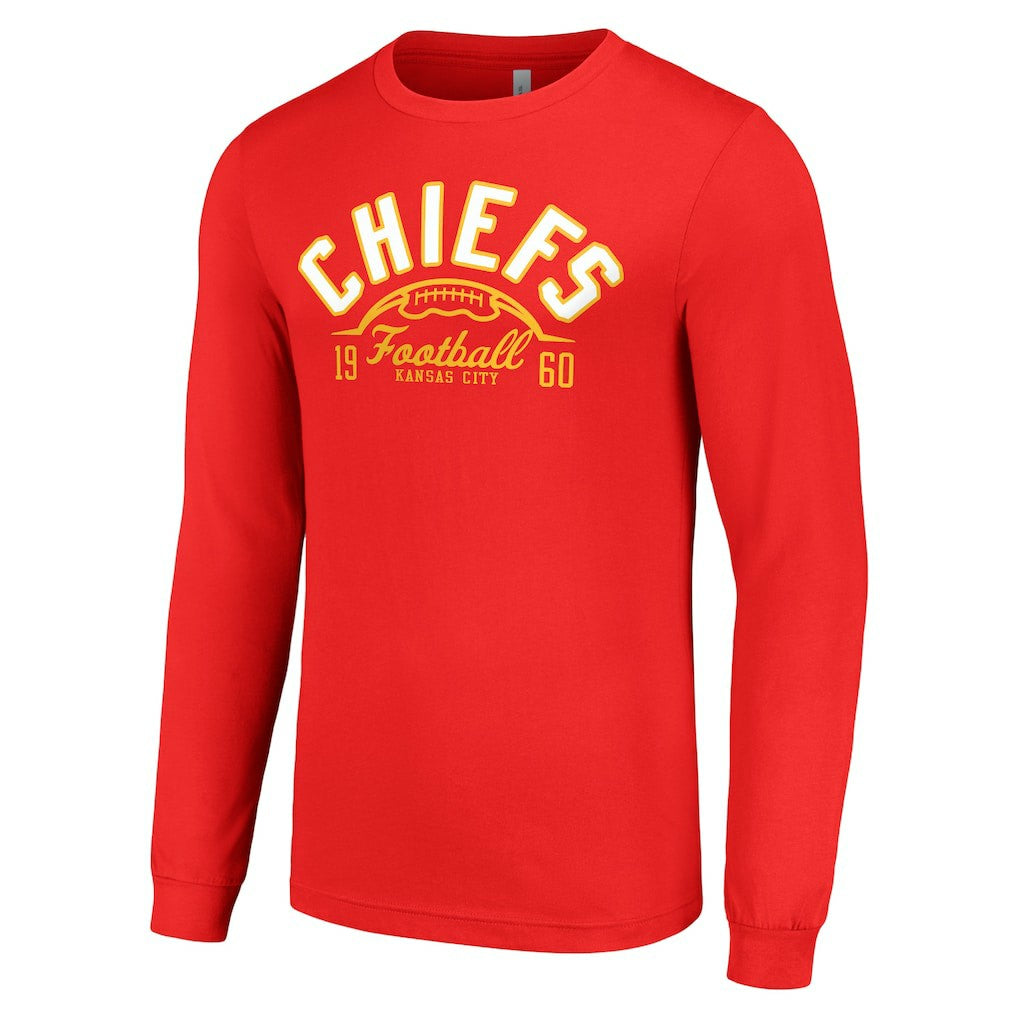 Kansas City Chiefs Starter Half Ball Team Long Sleeve T-Shirt - Red T-shirts