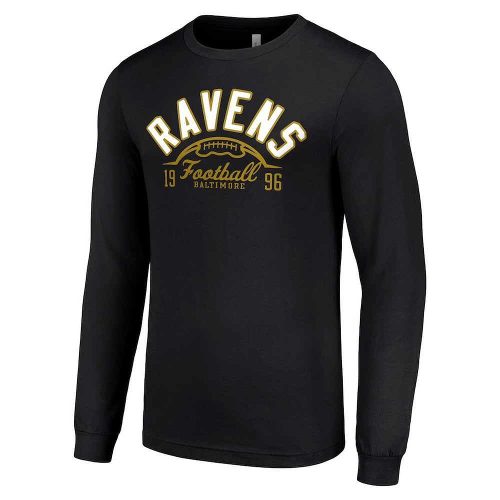 Baltimore Ravens Starter Half Ball Team Long Sleeve T-Shirt - Black T-shirts