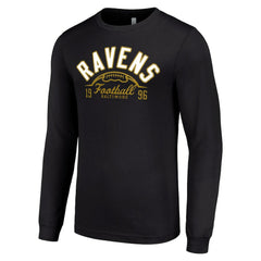 Baltimore Ravens Starter Half Ball Team Long Sleeve T-Shirt - Black T-shirts