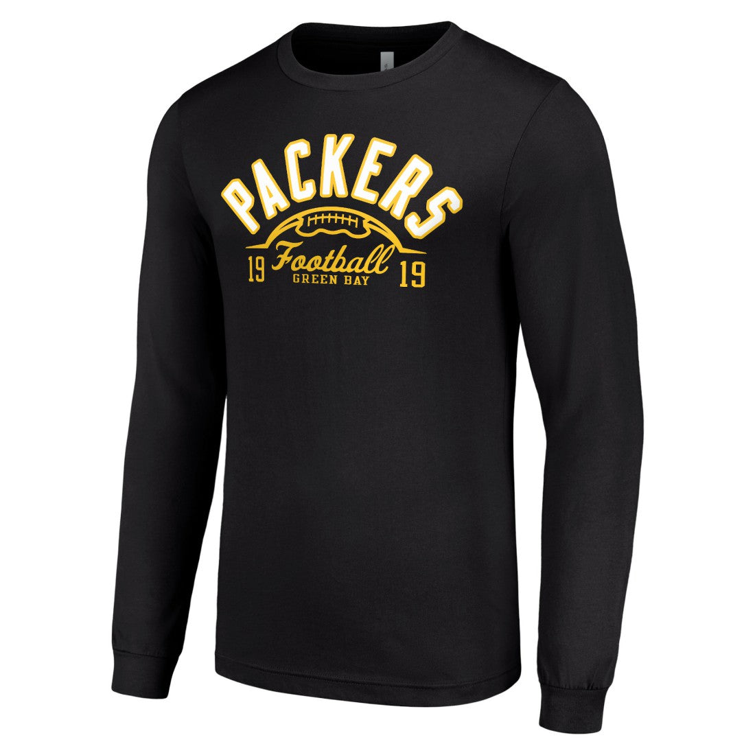 Green Bay Packers Starter Half Ball Team Long Sleeve T-Shirt - Black T-shirts
