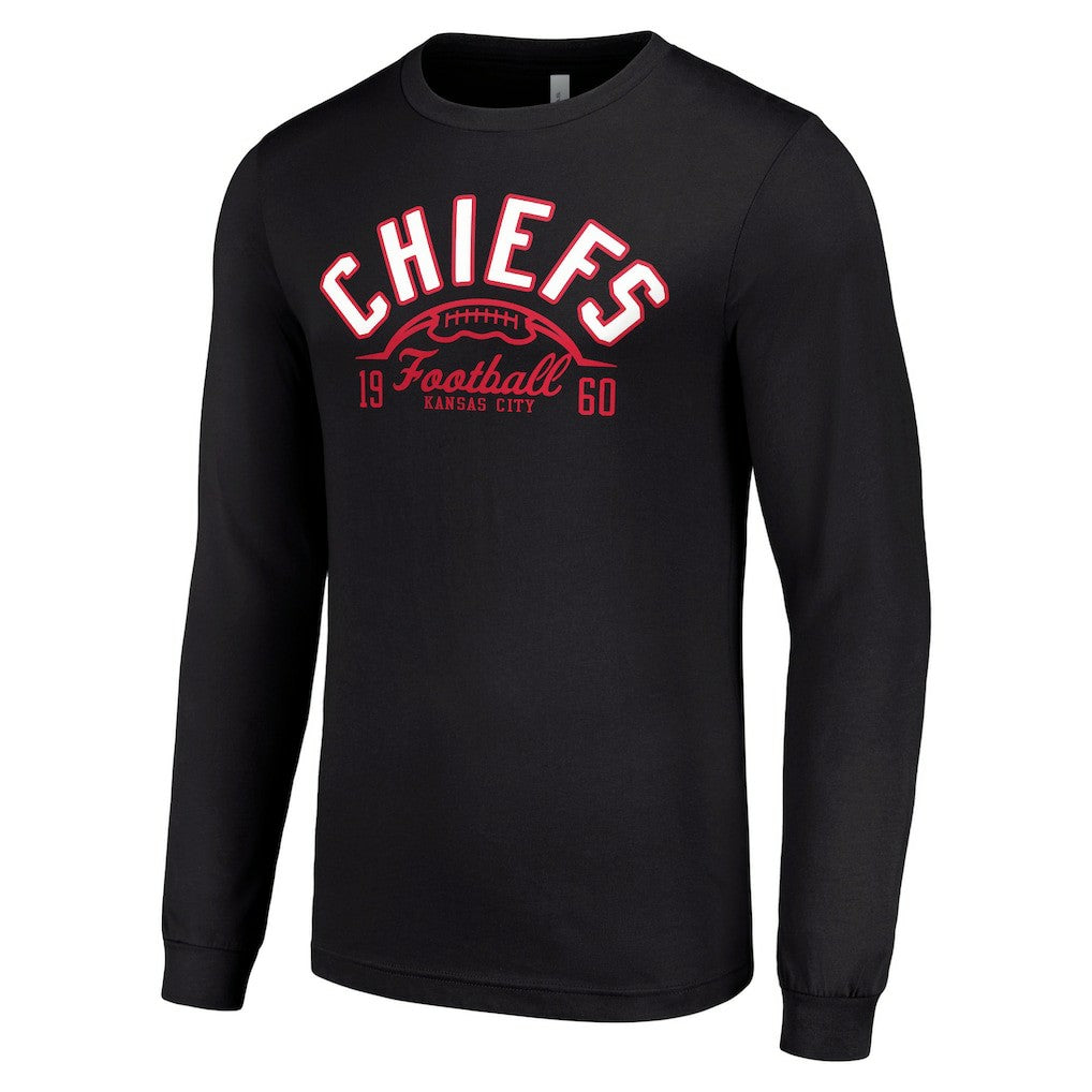 Kansas City Chiefs Starter Half Ball Team Long Sleeve T-Shirt - Black T-shirts