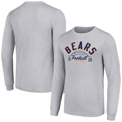 Chicago Bears Starter Half Ball Team Long Sleeve T-Shirt - Heather Gray T-shirts