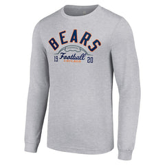 Chicago Bears Starter Half Ball Team Long Sleeve T-Shirt - Heather Gray T-shirts