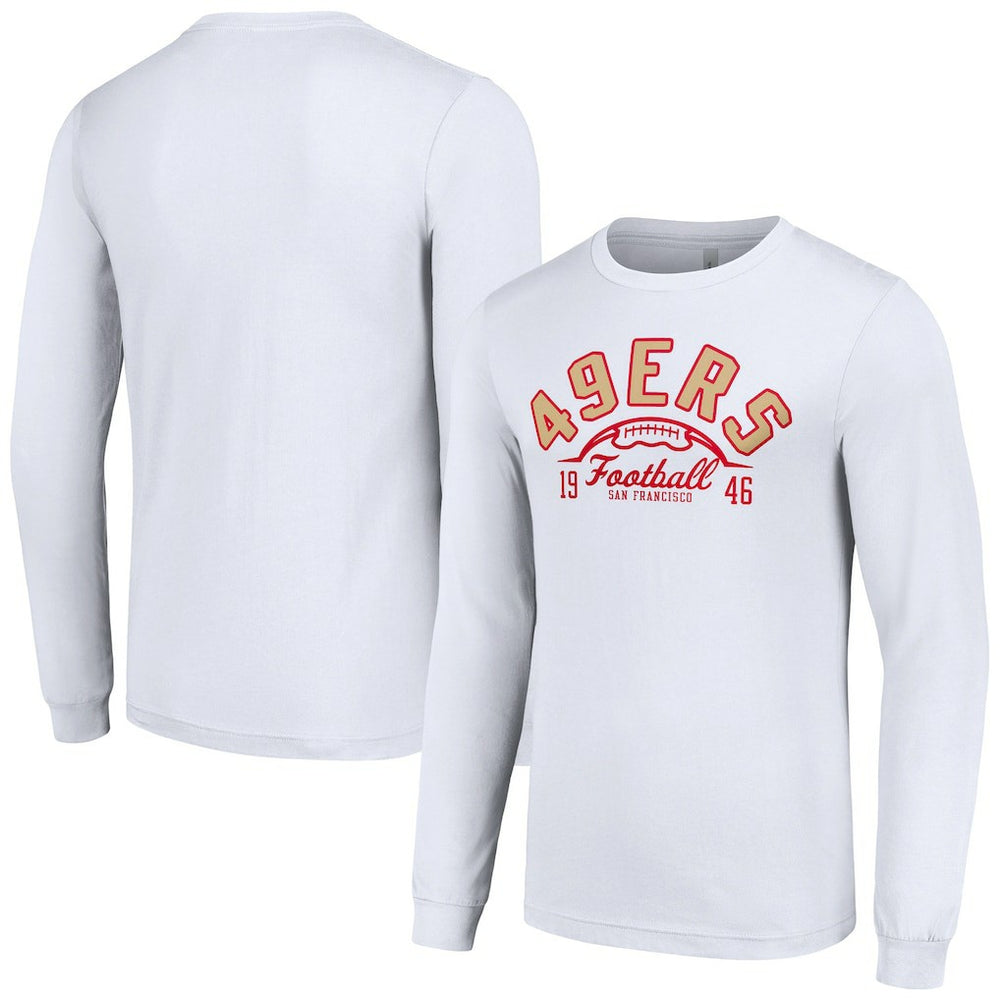 San Francisco 49ers Starter Half Ball Team Long Sleeve T-Shirt - White T-shirts