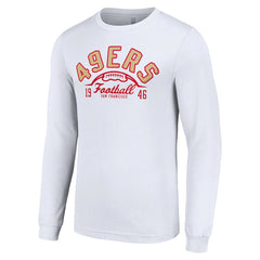 San Francisco 49ers Starter Half Ball Team Long Sleeve T-Shirt - White T-shirts