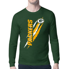 Green Bay Packers Starter Color Scratch Long Sleeve T-Shirt - Green T-shirts