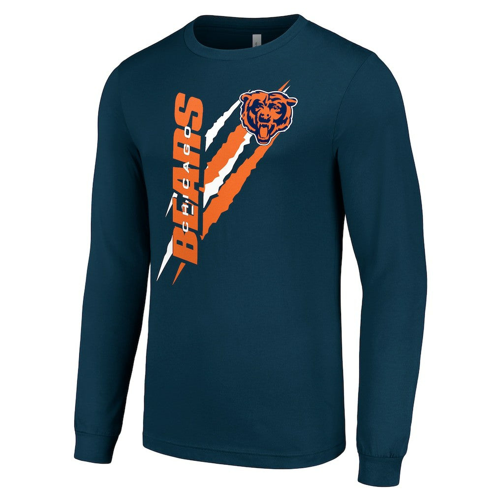 Chicago Bears Starter Color Scratch Long Sleeve T-Shirt - Navy T-shirts