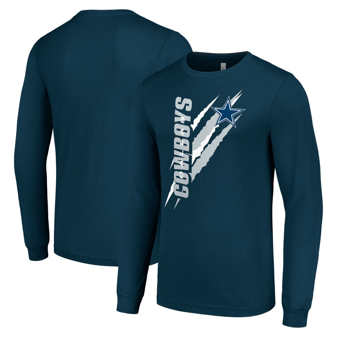 Dallas Cowboys Starter Color Scratch Long Sleeve T-Shirt - Navy T-shirts