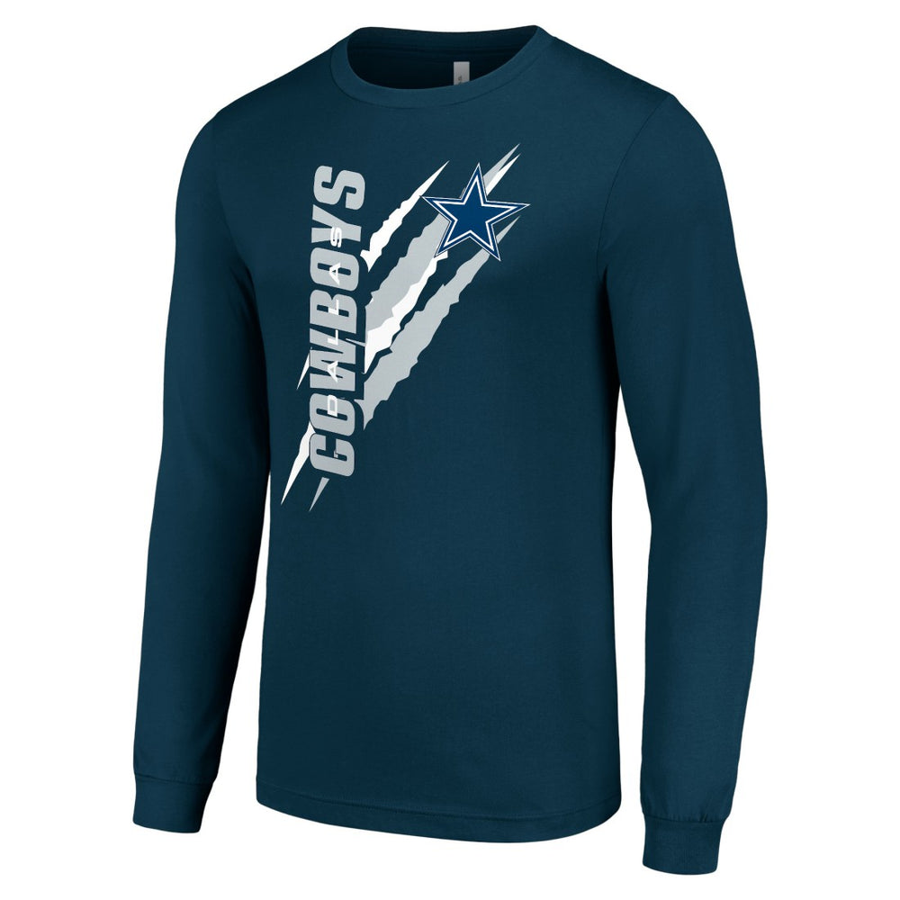 Dallas Cowboys Starter Color Scratch Long Sleeve T-Shirt - Navy T-shirts
