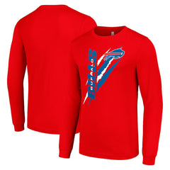 Buffalo Bills Starter Color Scratch Long Sleeve T-Shirt - Red T-shirts