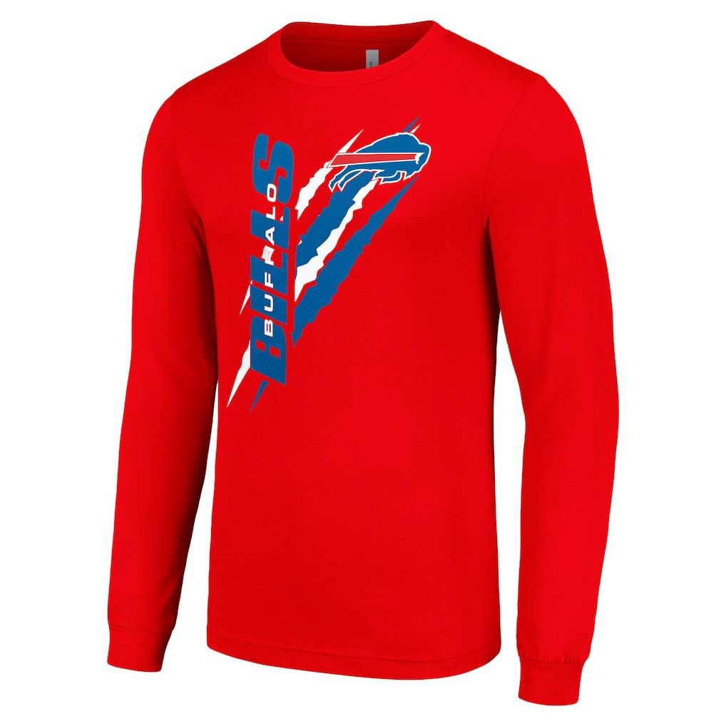 Buffalo Bills Starter Color Scratch Long Sleeve T-Shirt - Red T-shirts