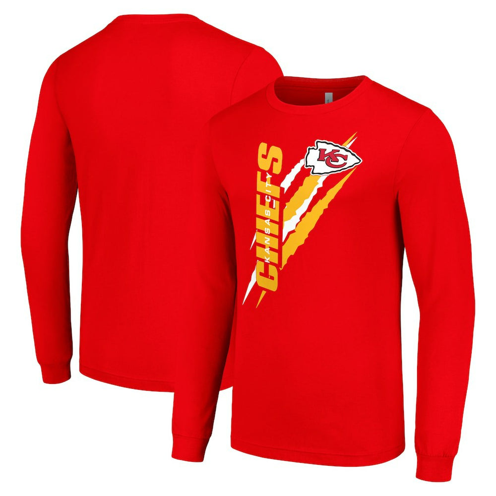 Kansas City Chiefs Starter Color Scratch Long Sleeve T-Shirt - Red T-shirts