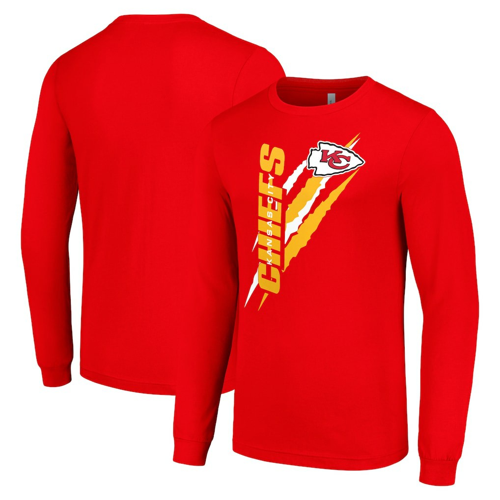 Kansas City Chiefs Starter Color Scratch Long Sleeve T-Shirt - Red T-shirts