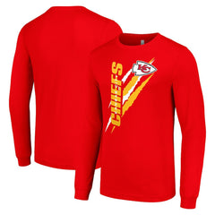 Kansas City Chiefs Starter Color Scratch Long Sleeve T-Shirt - Red T-shirts