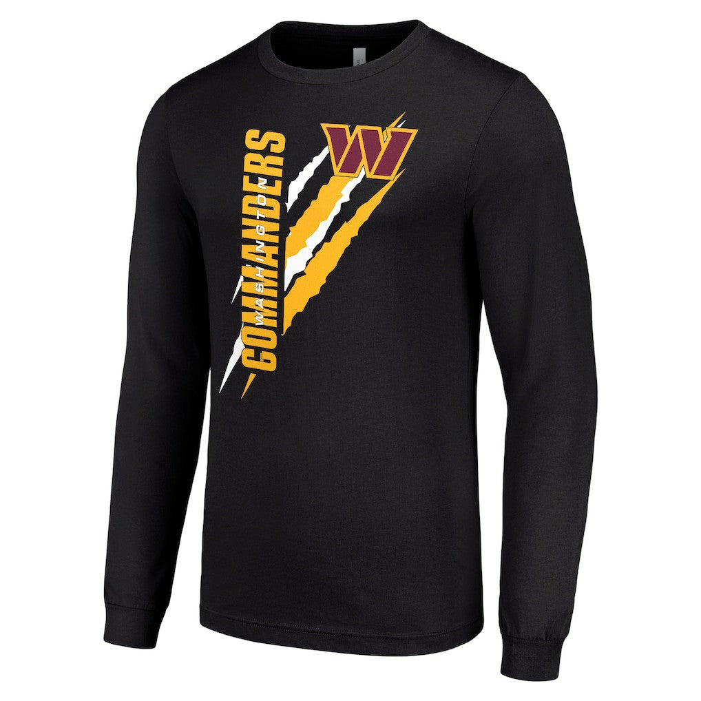 Washington Commanders Starter Color Scratch Long Sleeve T-Shirt - Black T-shirts