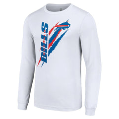 Buffalo Bills Starter Color Scratch Long Sleeve T-Shirt - White T-shirts