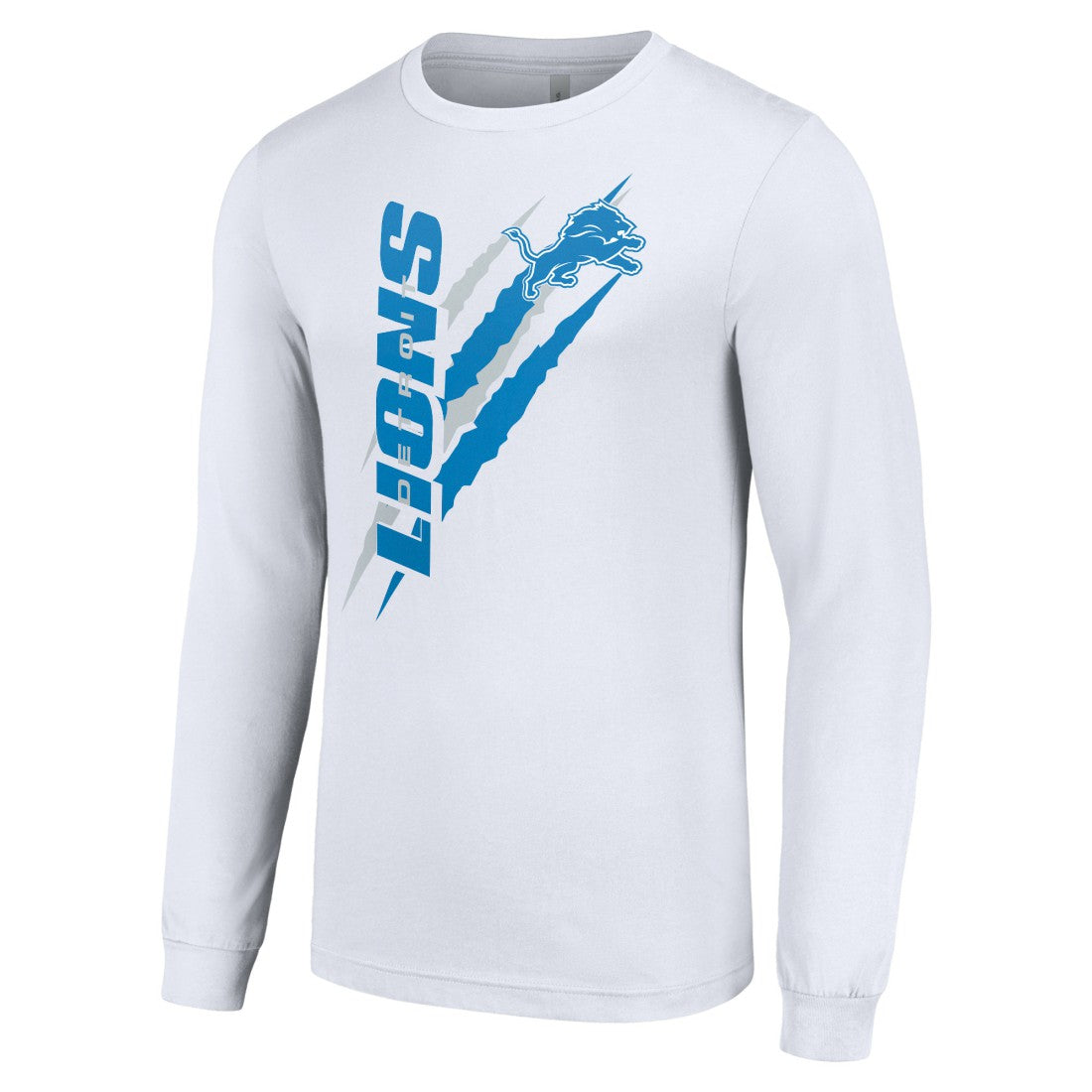 Detroit Lions Starter Color Scratch Long Sleeve T-Shirt - White T-shirts