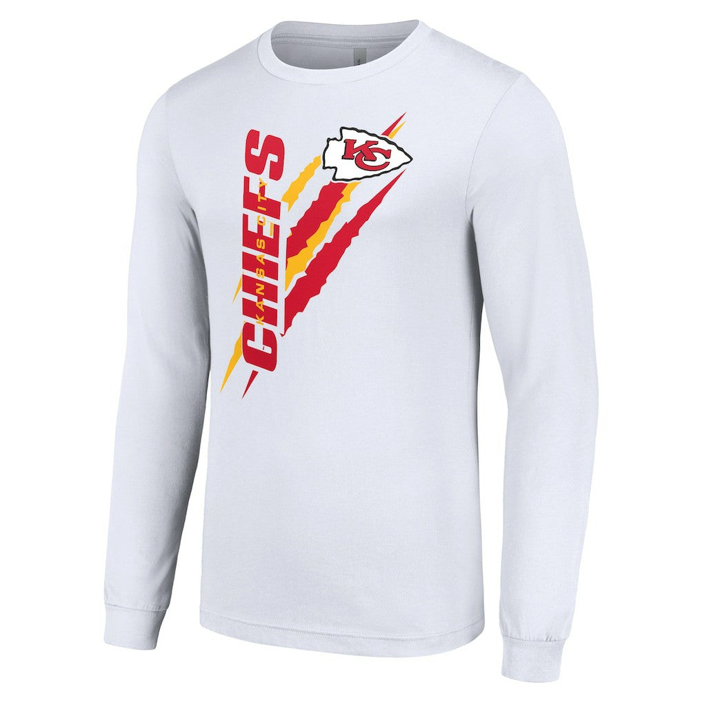 Kansas City Chiefs Starter Color Scratch Long Sleeve T-Shirt - White T-shirts