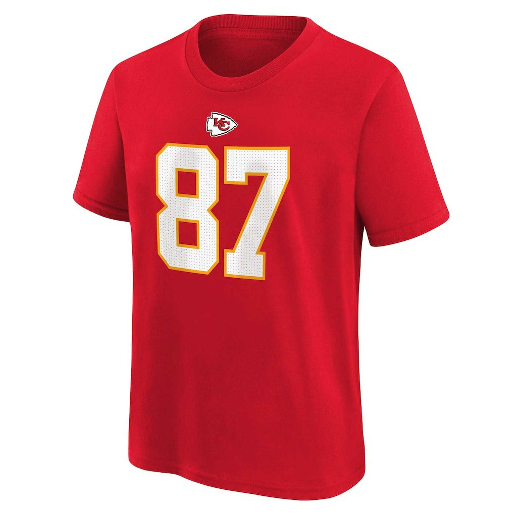 Travis Kelce Kansas City Chiefs Preschool Player Name & Number T-Shirt - Red T-shirts