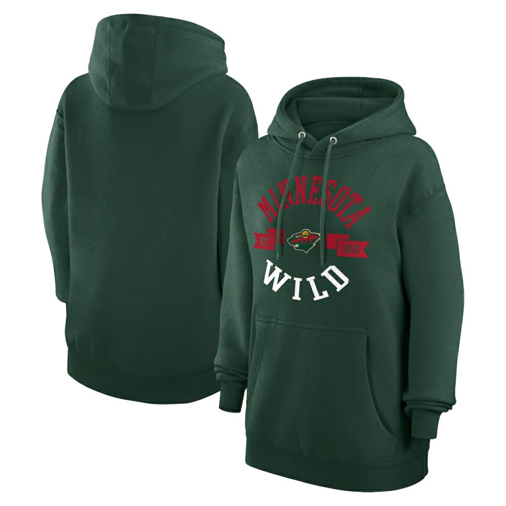 Minnesota Wild G-III 4Her by Carl Banks Women's City Graphic Fleece Pullover Hoodie - Green | US 200592868