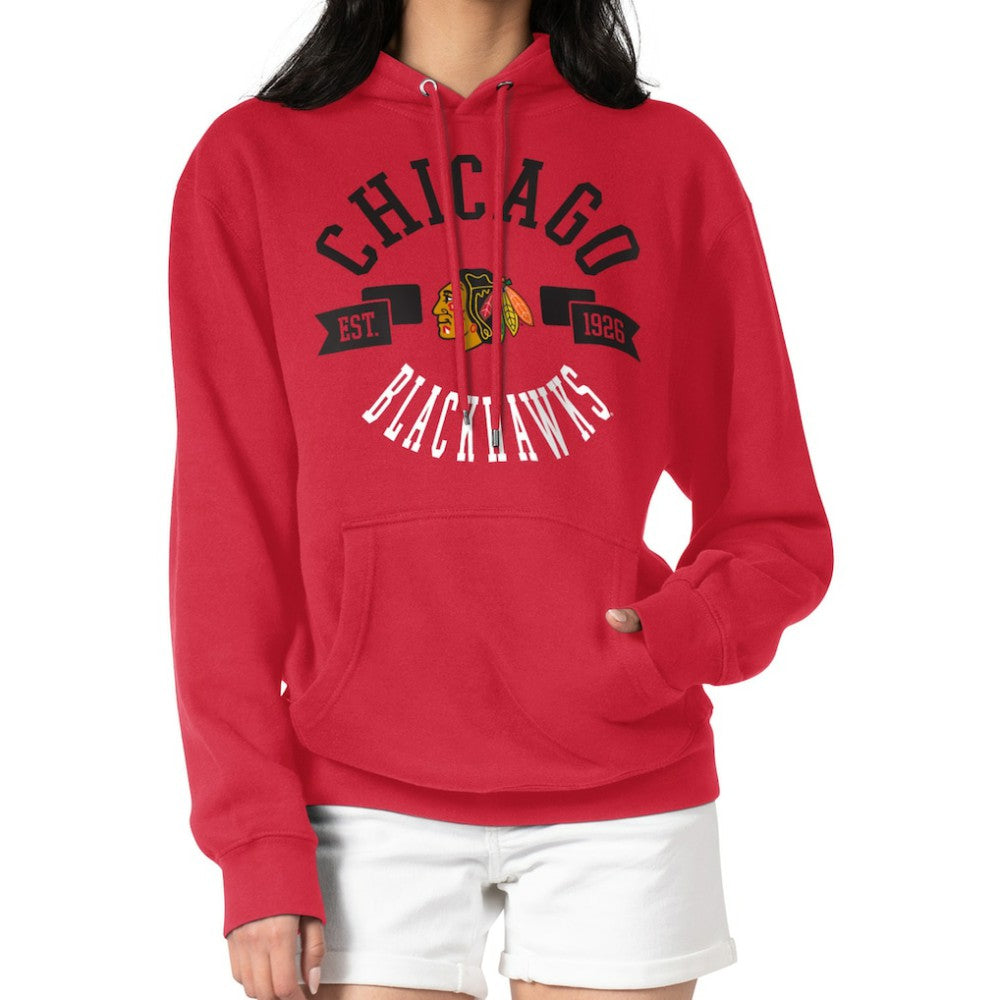 Chicago Blackhawks G-III 4Her by Carl Banks Women's City Graphic Fleece Pullover Hoodie - Red | US 200592876