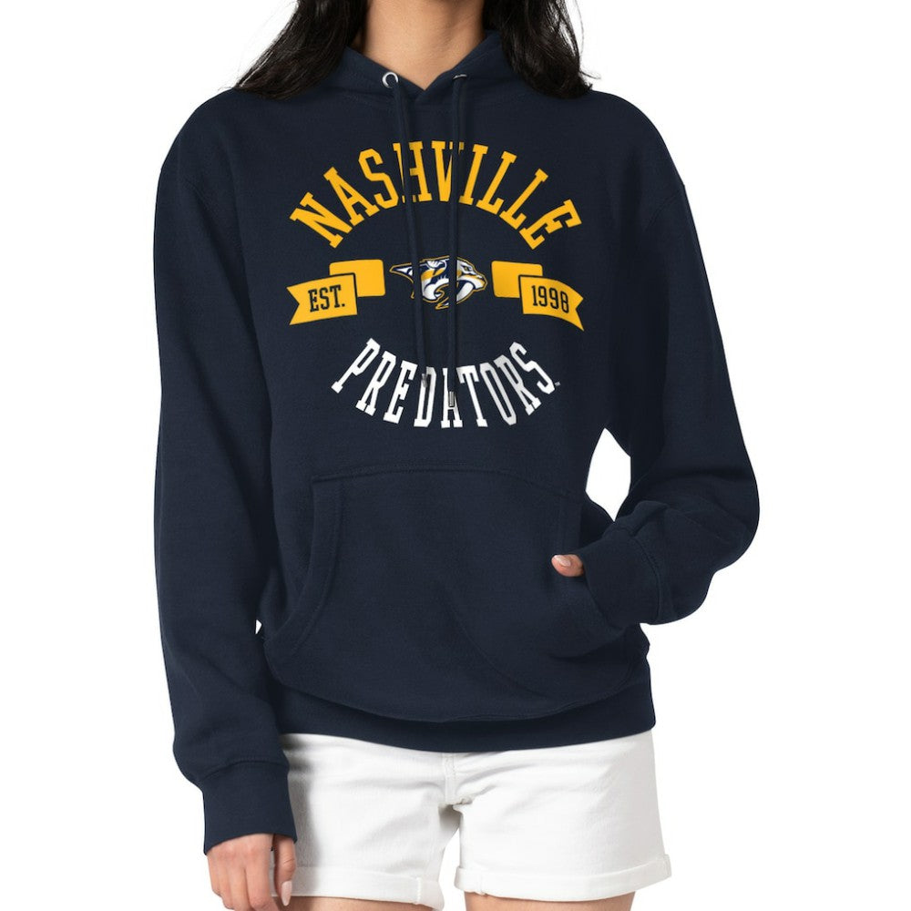Nashville Predators G-III 4Her by Carl Banks Women's City Graphic Fleece Pullover Hoodie - Navy | US 200592887
