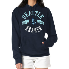 Seattle Kraken G-III 4Her by Carl Banks Women's City Graphic Fleece Pullover Hoodie - Navy | US 200592888