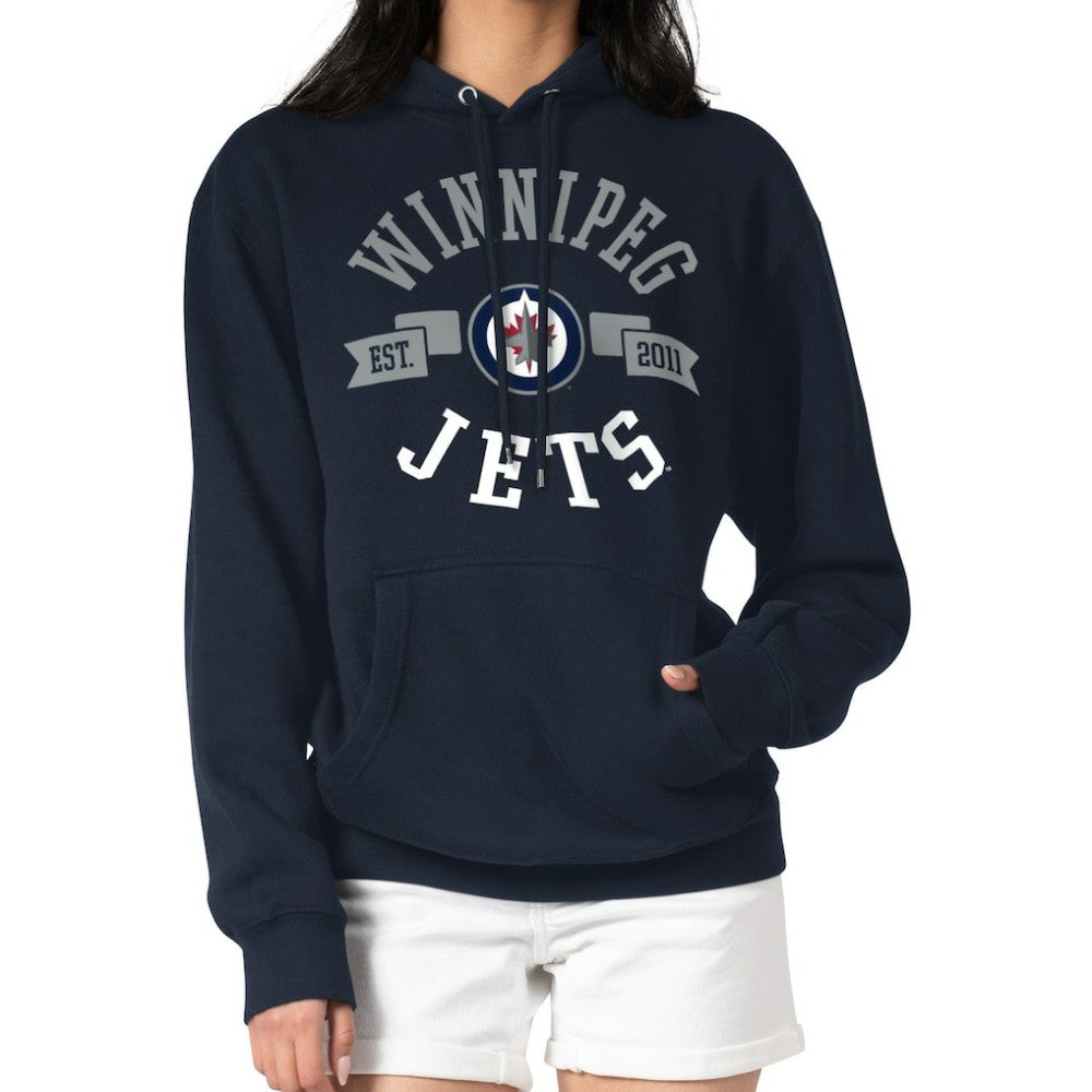 Winnipeg Jets G-III 4Her by Carl Banks Women's City Graphic Fleece Pullover Hoodie - Navy | US 200592893