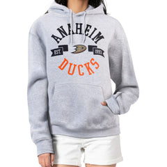 Anaheim Ducks G-III 4Her by Carl Banks Women's City Graphic Fleece Pullover Hoodie - Heather Gray | US 200592894