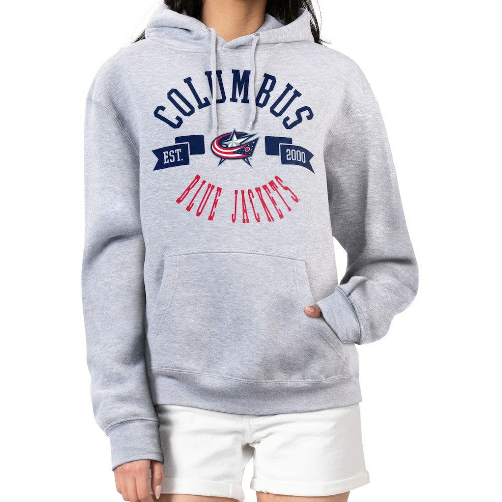 Columbus Blue Jackets G-III 4Her by Carl Banks Women's City Graphic Fleece Pullover Hoodie - Heather Gray | US 200592901