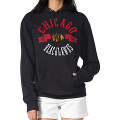Chicago Blackhawks G-III 4Her by Carl Banks Women's City Graphic Fleece Pullover Hoodie - Black | US 200592908