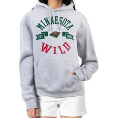 Minnesota Wild G-III 4Her by Carl Banks Women's City Graphic Fleece Pullover Hoodie - Heather Gray | US 200592913
