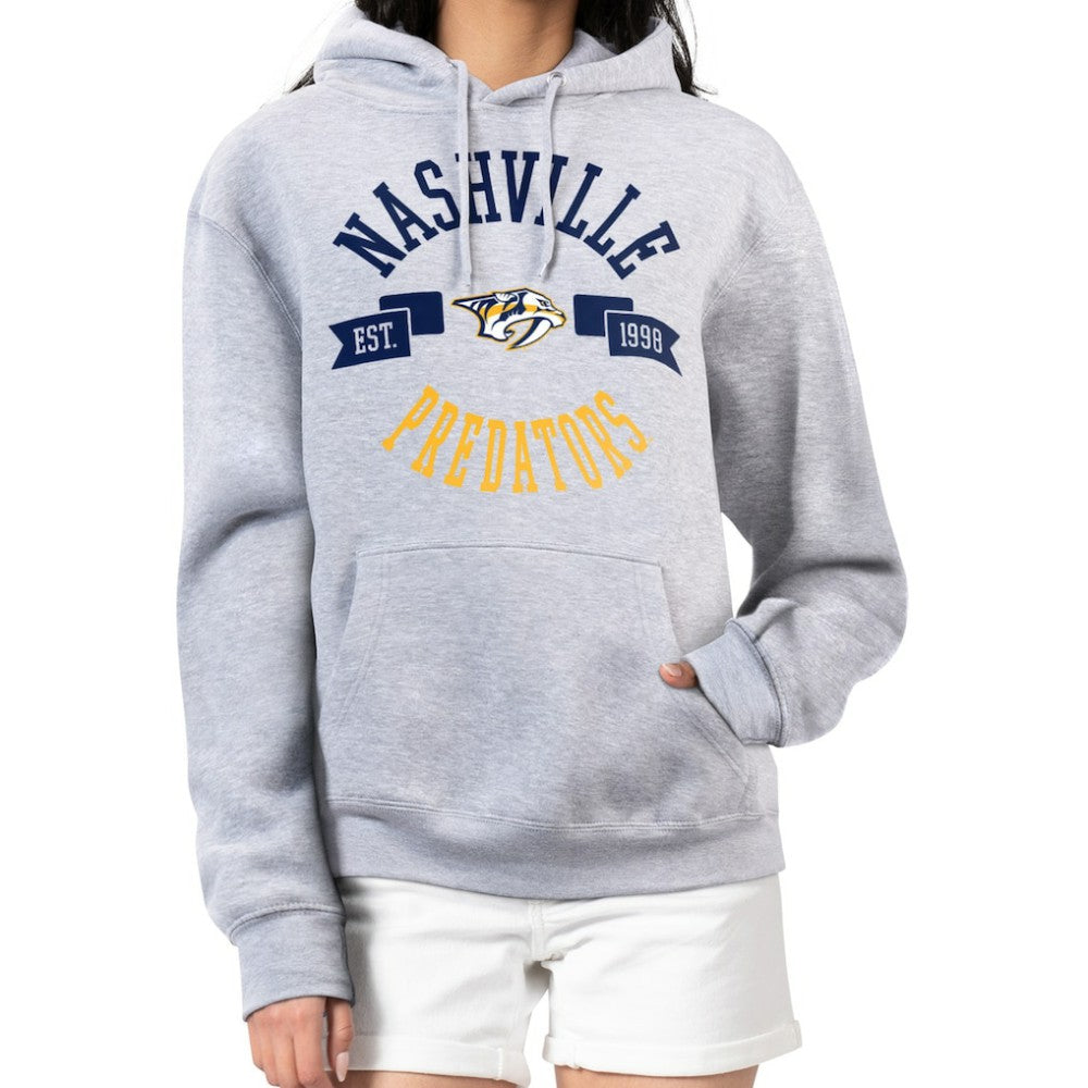 Nashville Predators G-III 4Her by Carl Banks Women's City Graphic Fleece Pullover Hoodie - Heather Gray | US 200592917