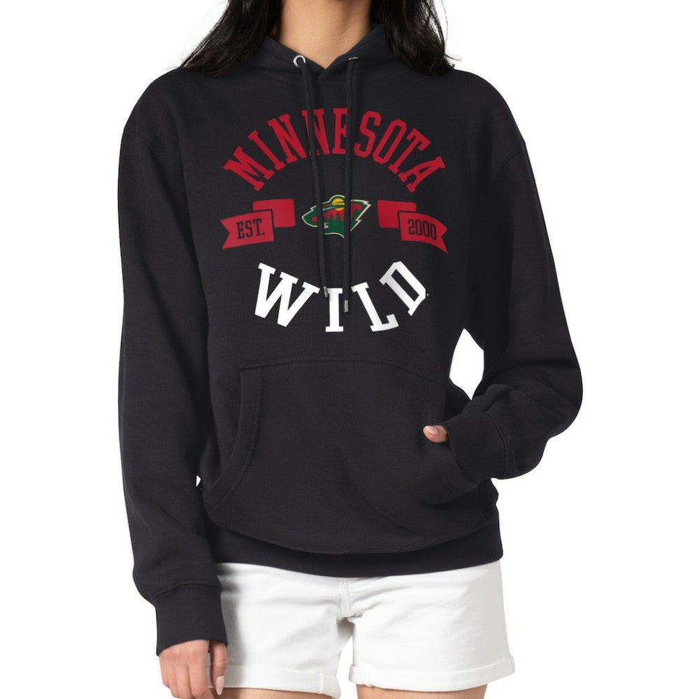 Minnesota Wild G-III 4Her by Carl Banks Women's City Graphic Fleece Pullover Hoodie - Black | US 200592918