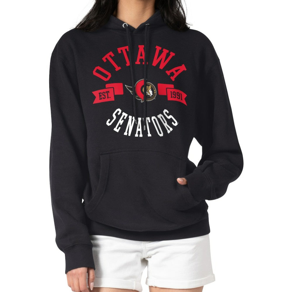 Ottawa Senators G-III 4Her by Carl Banks Women's City Graphic Fleece Pullover Hoodie - Black | US 200592922